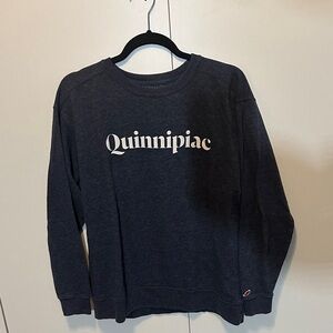 Quinnipiac League Blue Triblend Crew Neck Sweatshirt